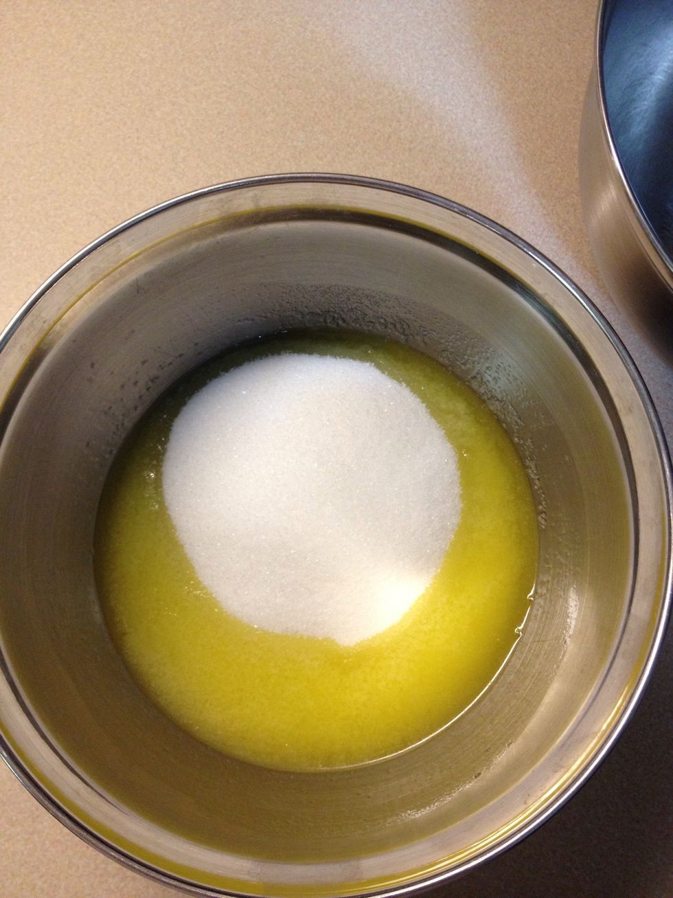 Add in 1 cup of sugar.