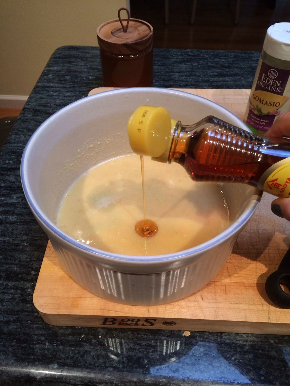 Add in 1 tablespoon of sesame oil.