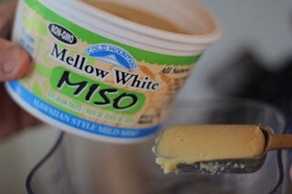Add in, 1 Tbs of white miso.