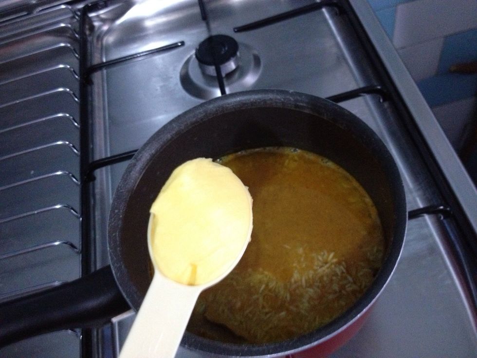 Add in 2.5 tbsp of margarine (or ghee if you prefer)