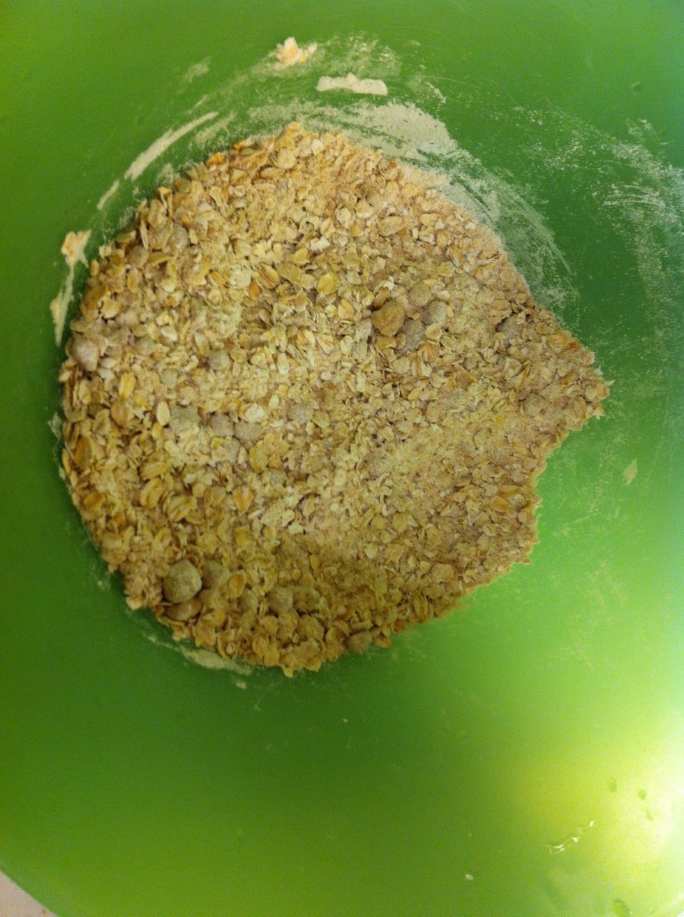 Add in 3/4 cup brown sugar and mix