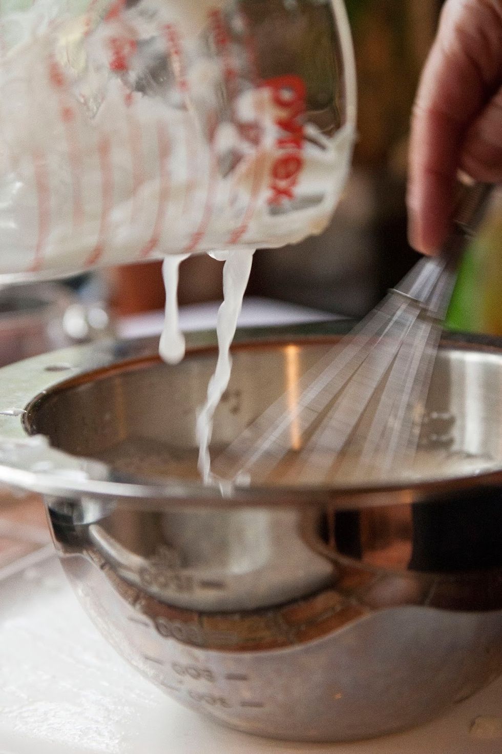 Add in 3 cups of water. set it aside