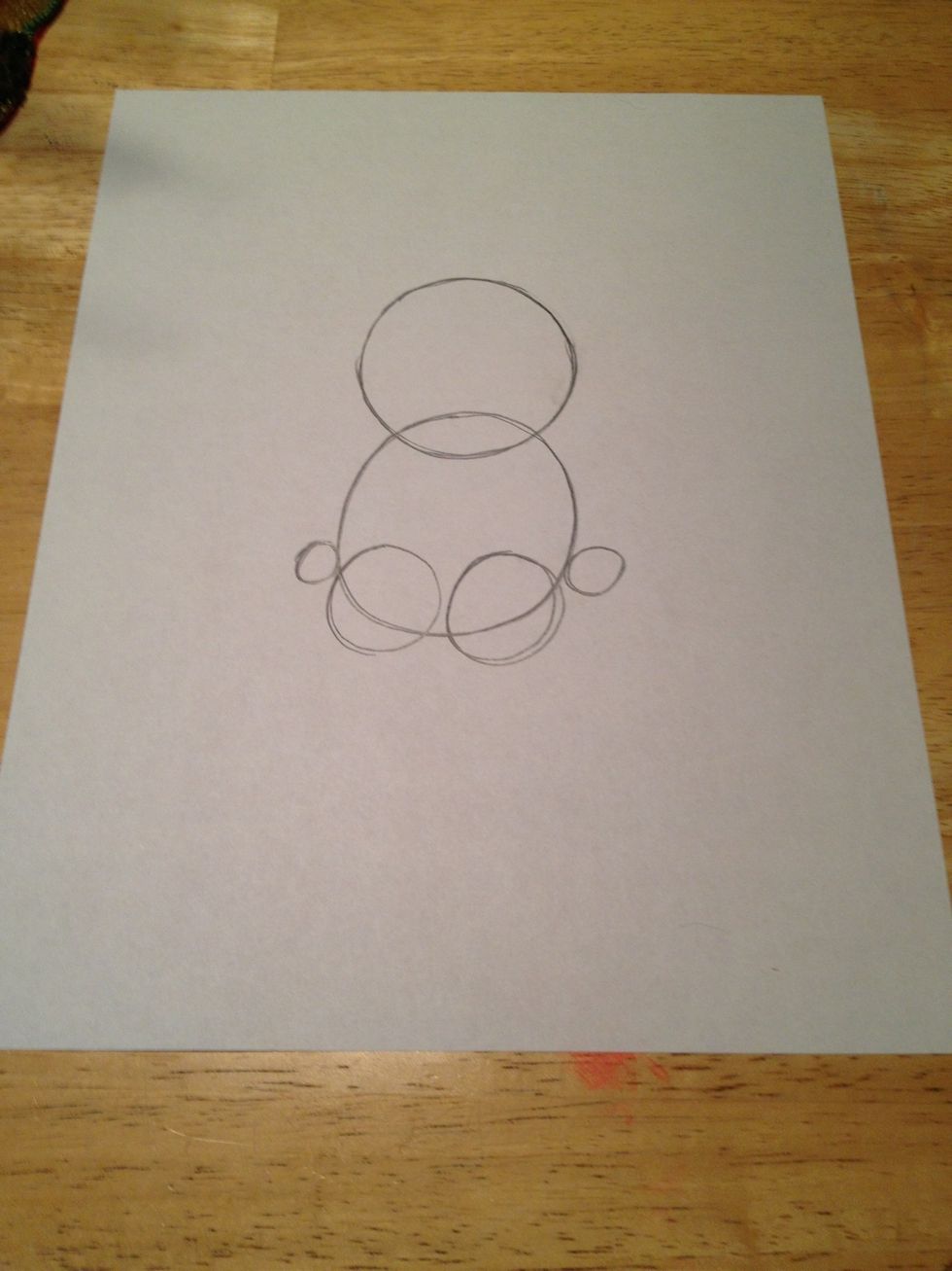 Add in 4 circles for the wings and feet.