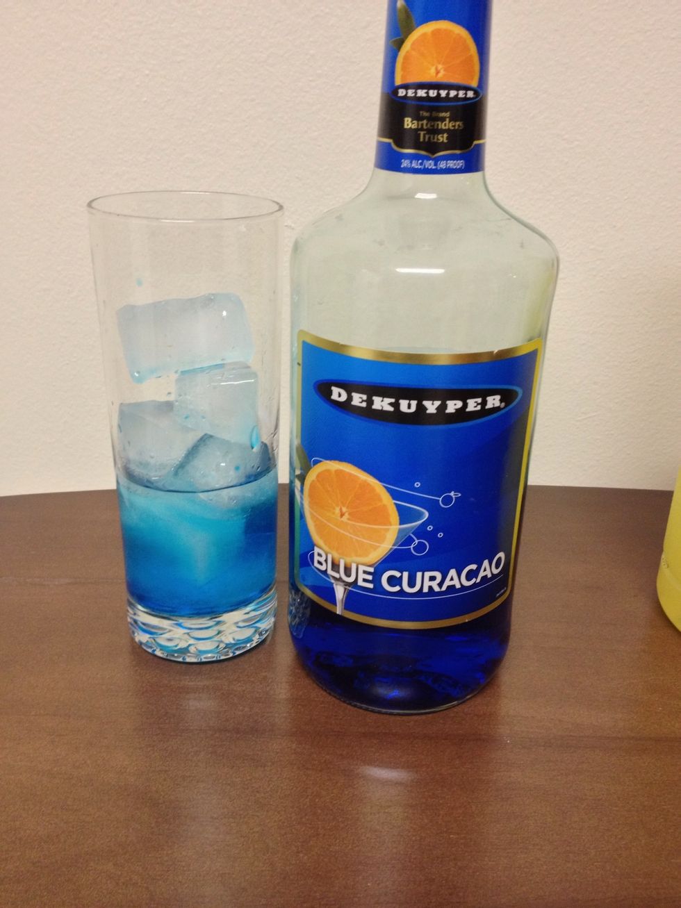 Add in a 1/2 ounce of some Blue Cura\u00e7ao.
