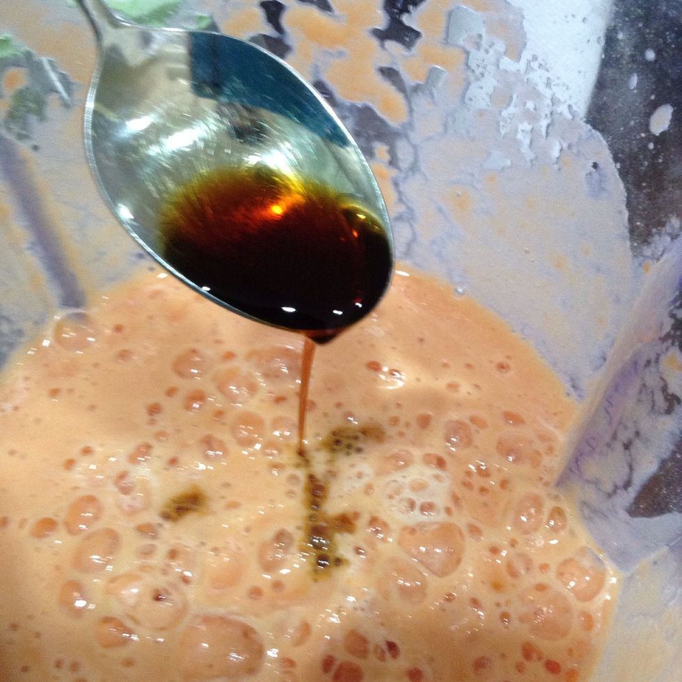 Add in a half a tea spoon of vanilla essences:)