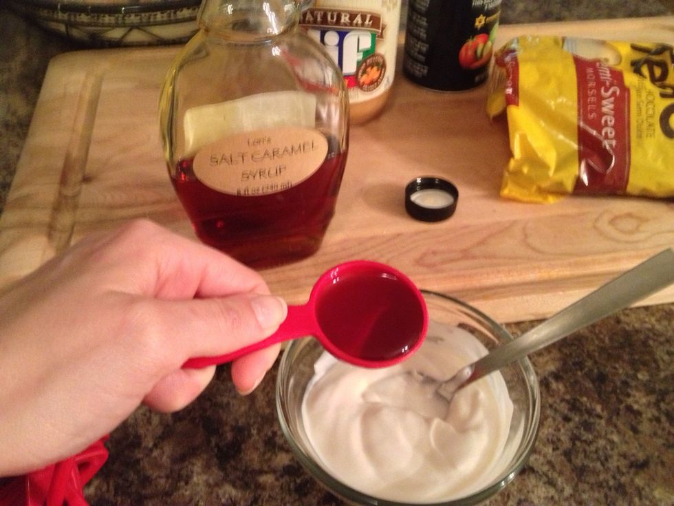 Add in a tablespoon of maple syrup. Feel free to substitute with honey; perhaps a local one to combat allergies!