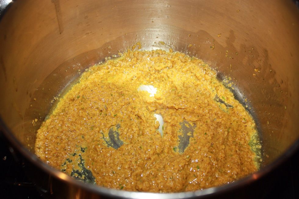 Add in all of the paste and saut\u00e9 for a couple minutes