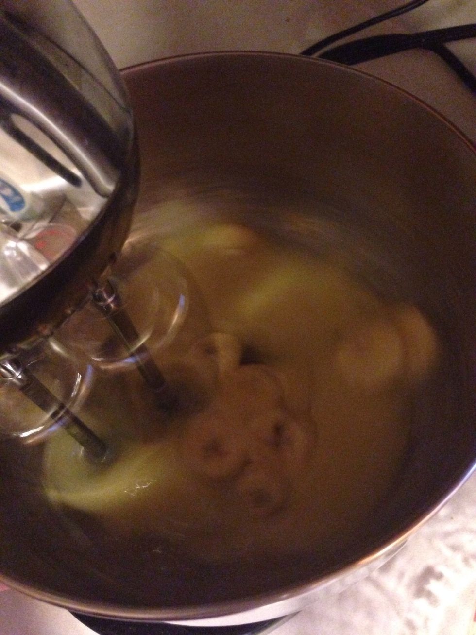 Add in banana once the egg is mixed in