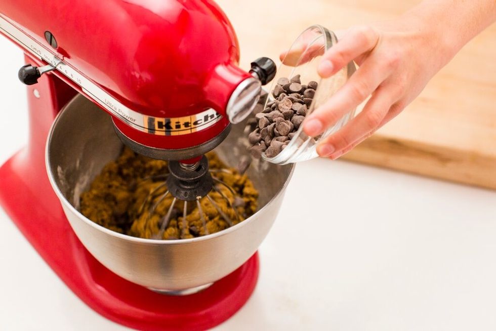Add in chocolate chips.