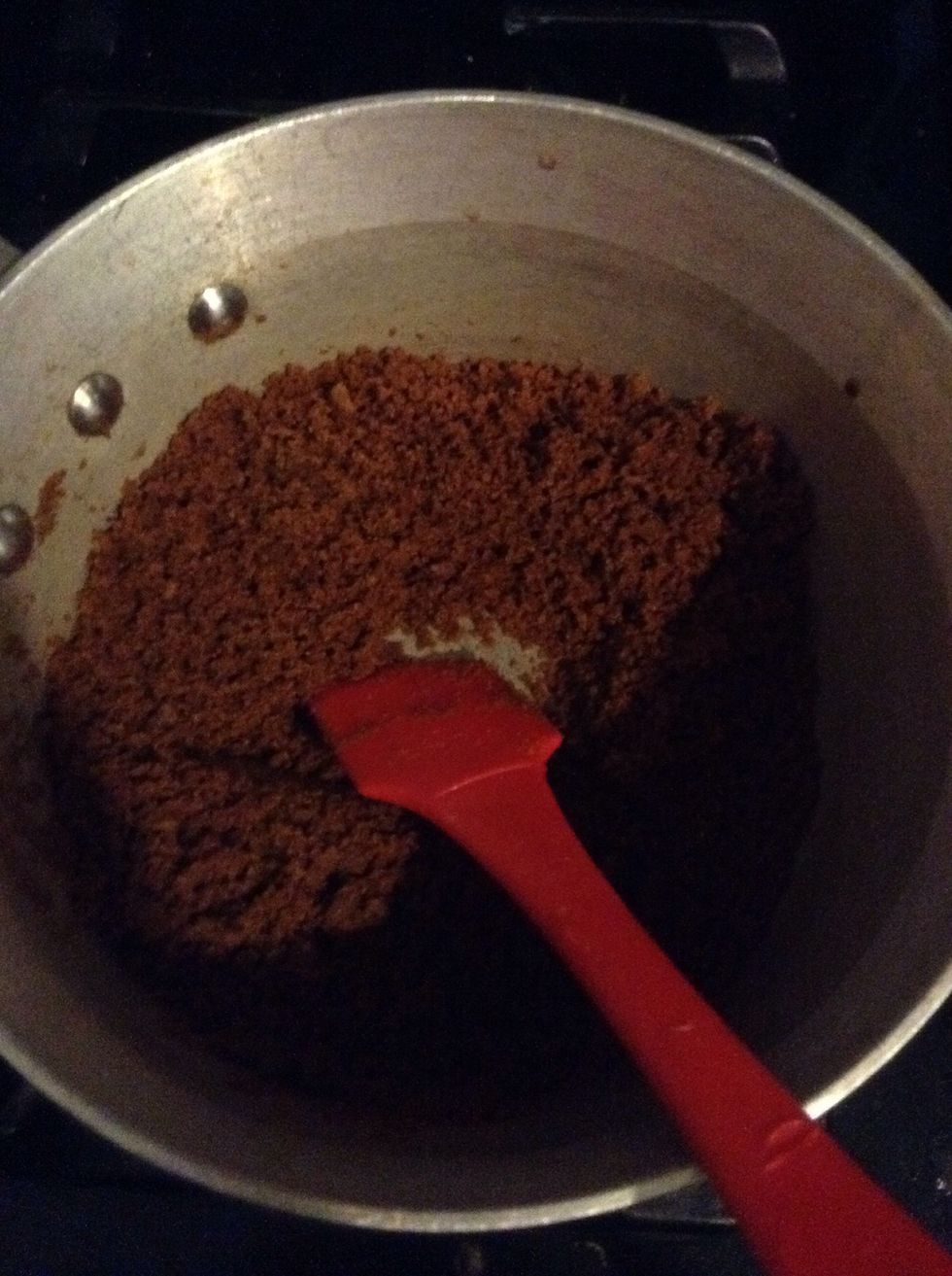 Add in cookie crumbs and stir together.