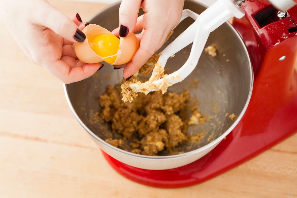 Add in egg.