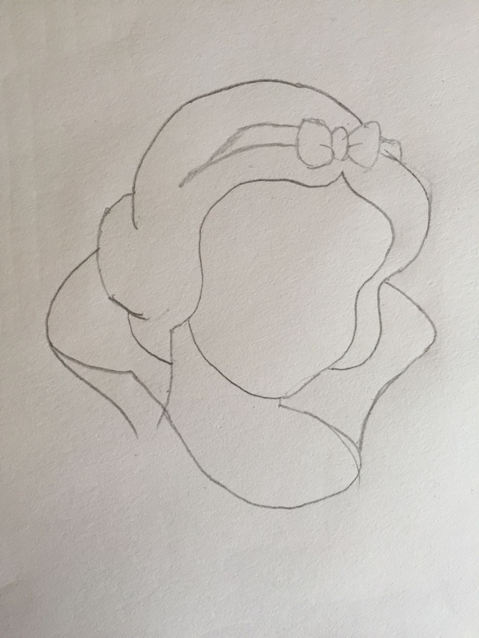 Add in her headband... (Hopefully you left the space, if you didn't you can always just erase it \ud83d\ude03)