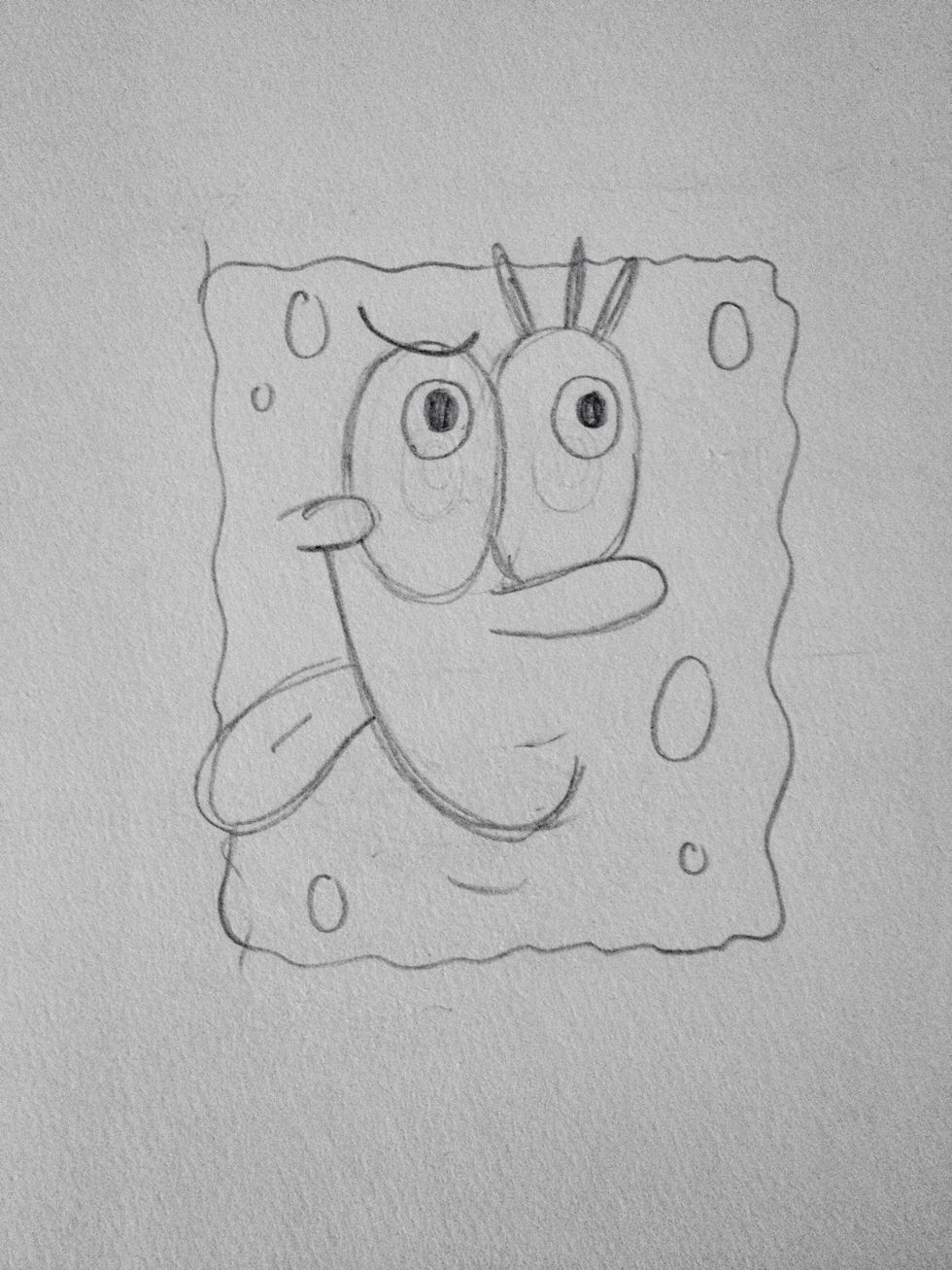 Add in his spots like this.