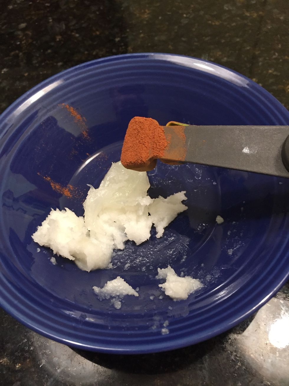Add in one half of a teaspoon of cinnamon