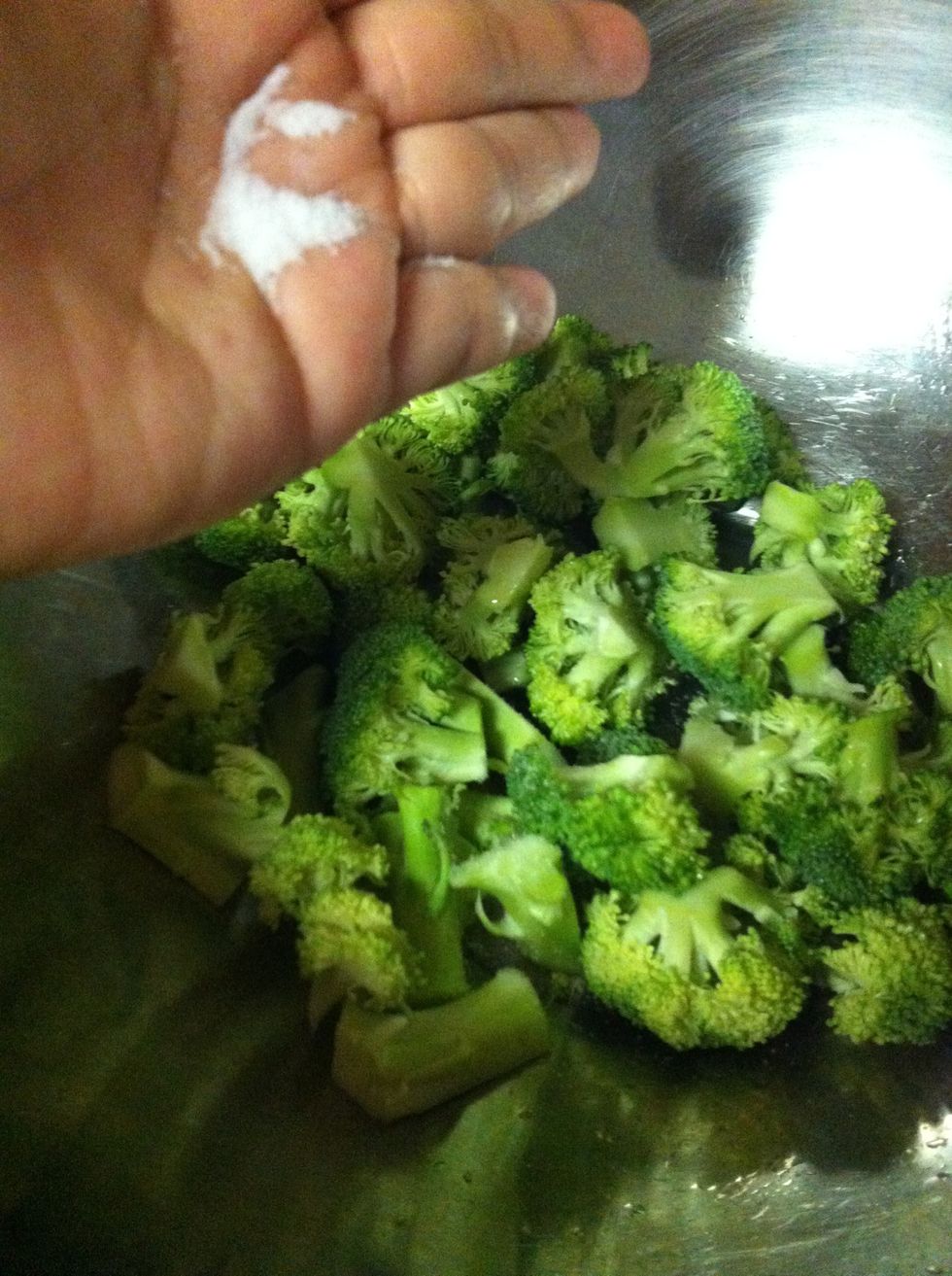 Add in one pinch of salt,