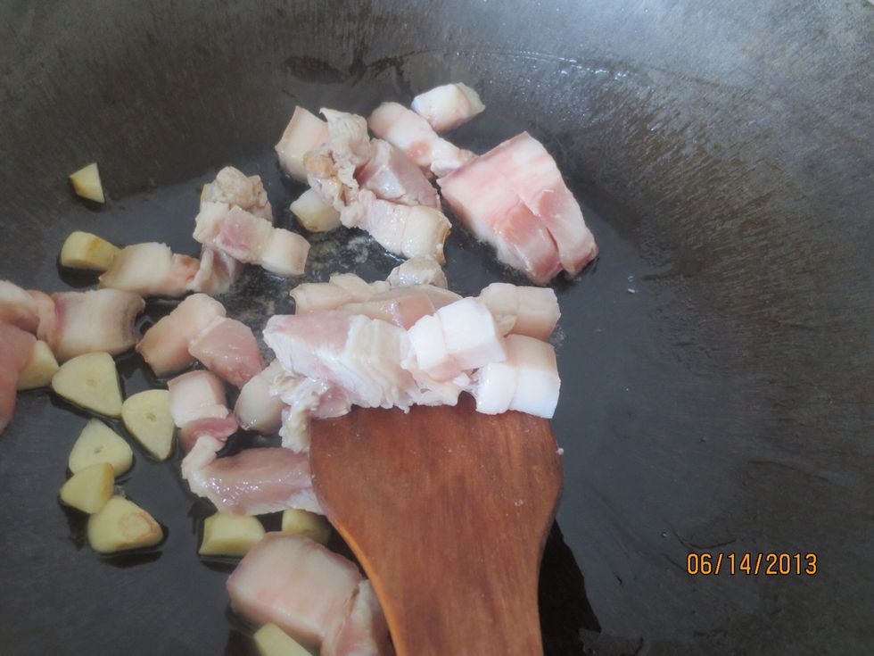 Add in pork and stir fry