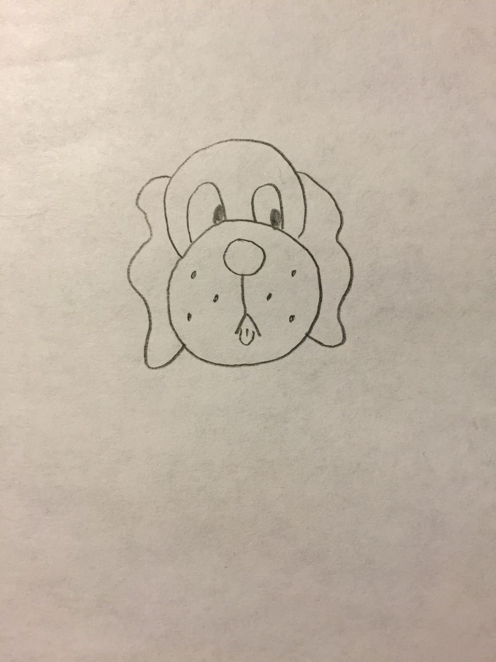 Add in pupils and a tongue if you'd like