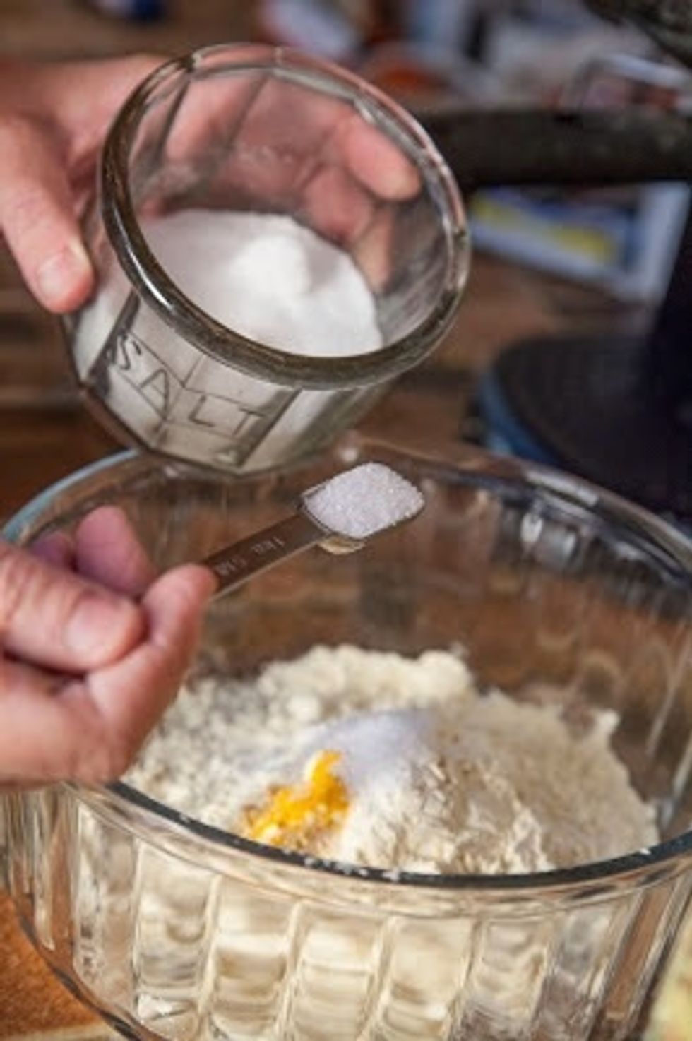 Add in salt to taste I usually add in about 1 tsp. When the batter is mixed check it and see if you need more.