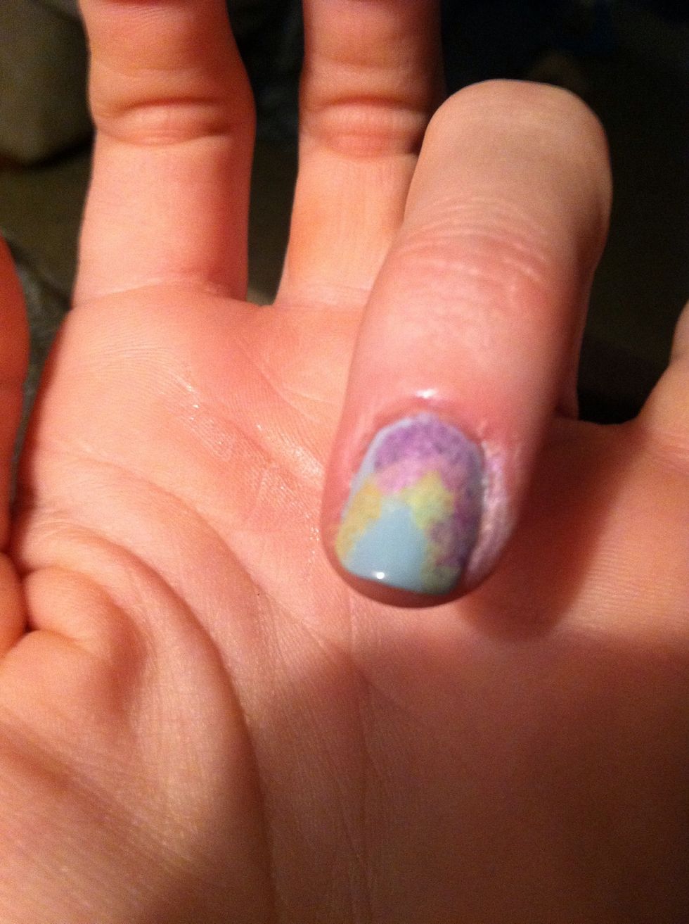 Add in some pastel purple. (I'm using Sinful Colors' Tempest)