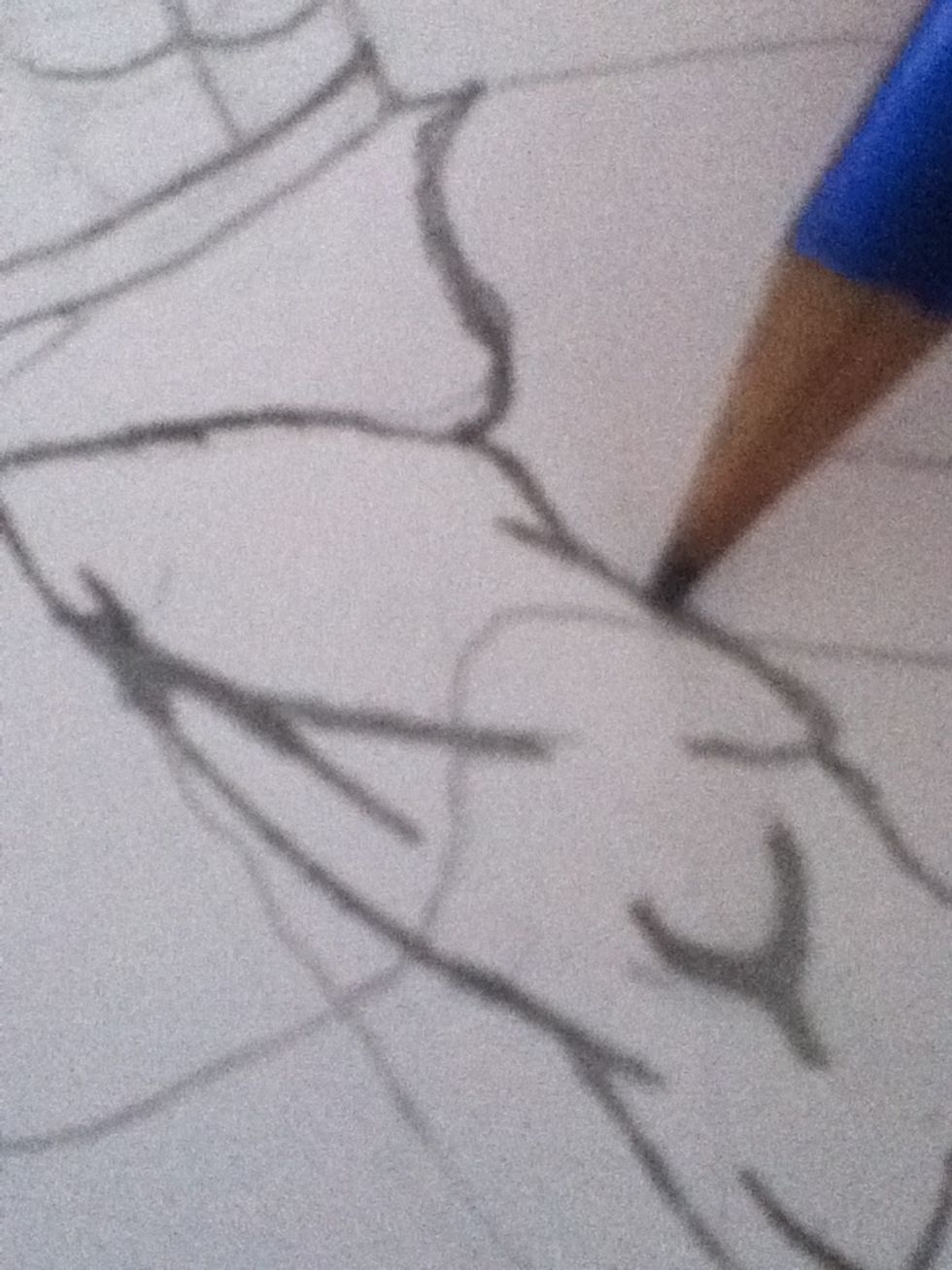 Add in some thick muscle lines like so