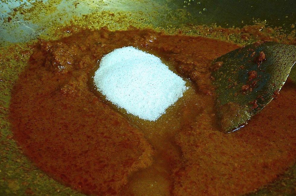 Add in sugar and salt to taste.