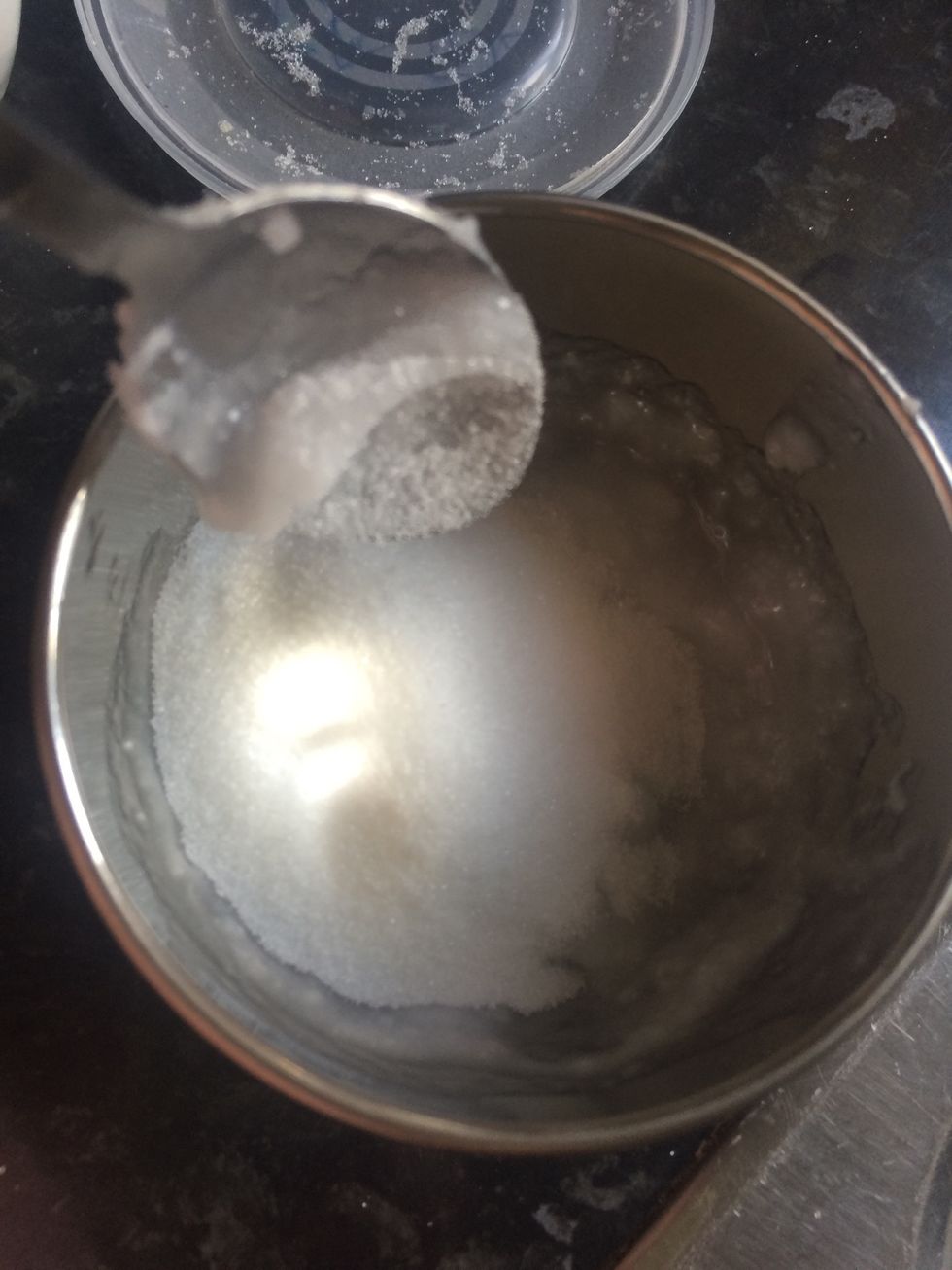 Add in sugar ratio 1:1