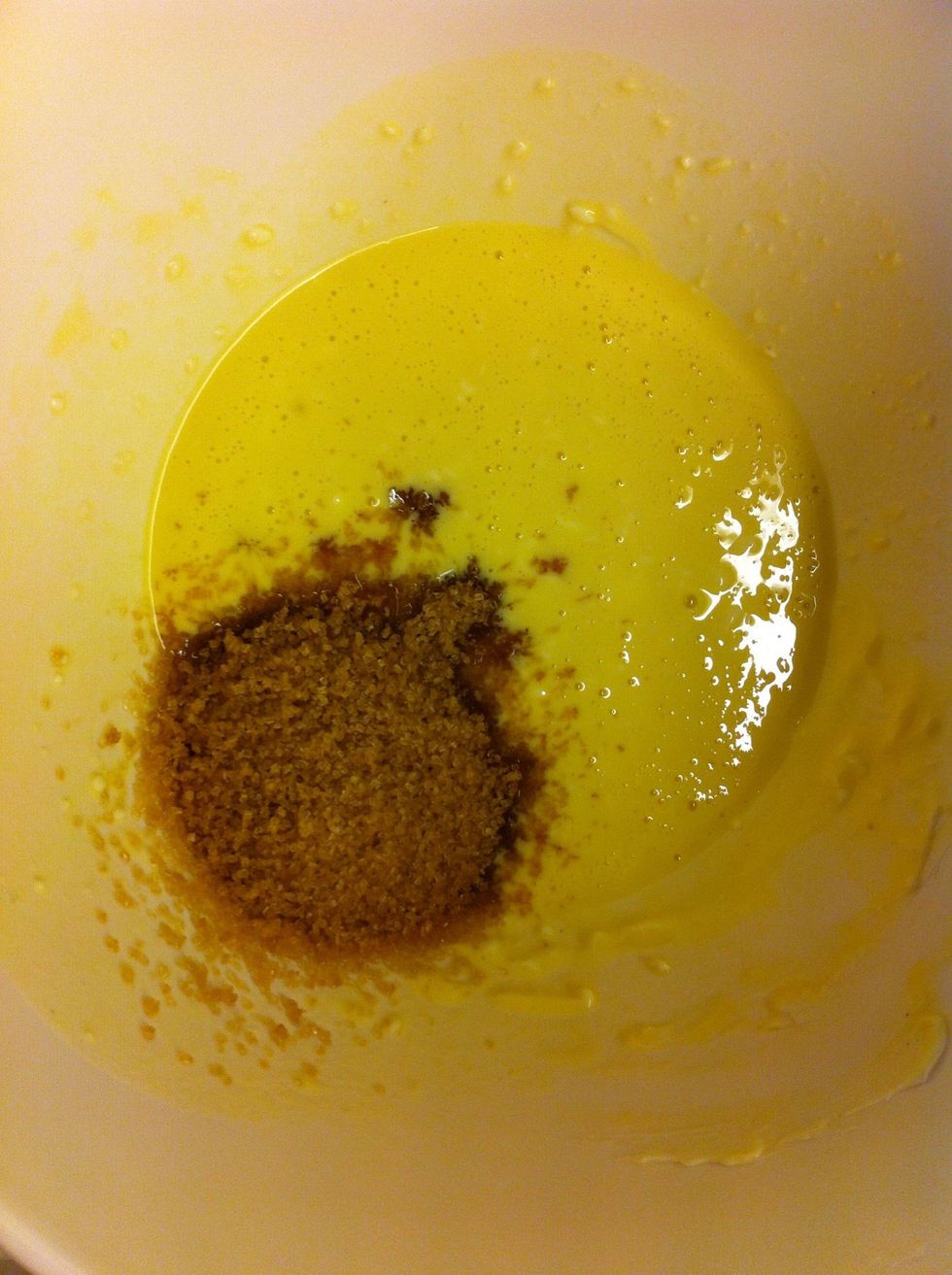 Add in the brown sugar and mix