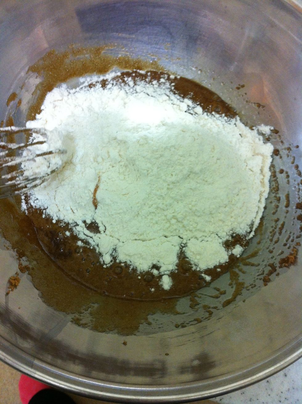 Add in the flour mixture