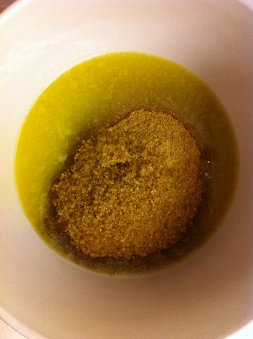 Add in the melted butter