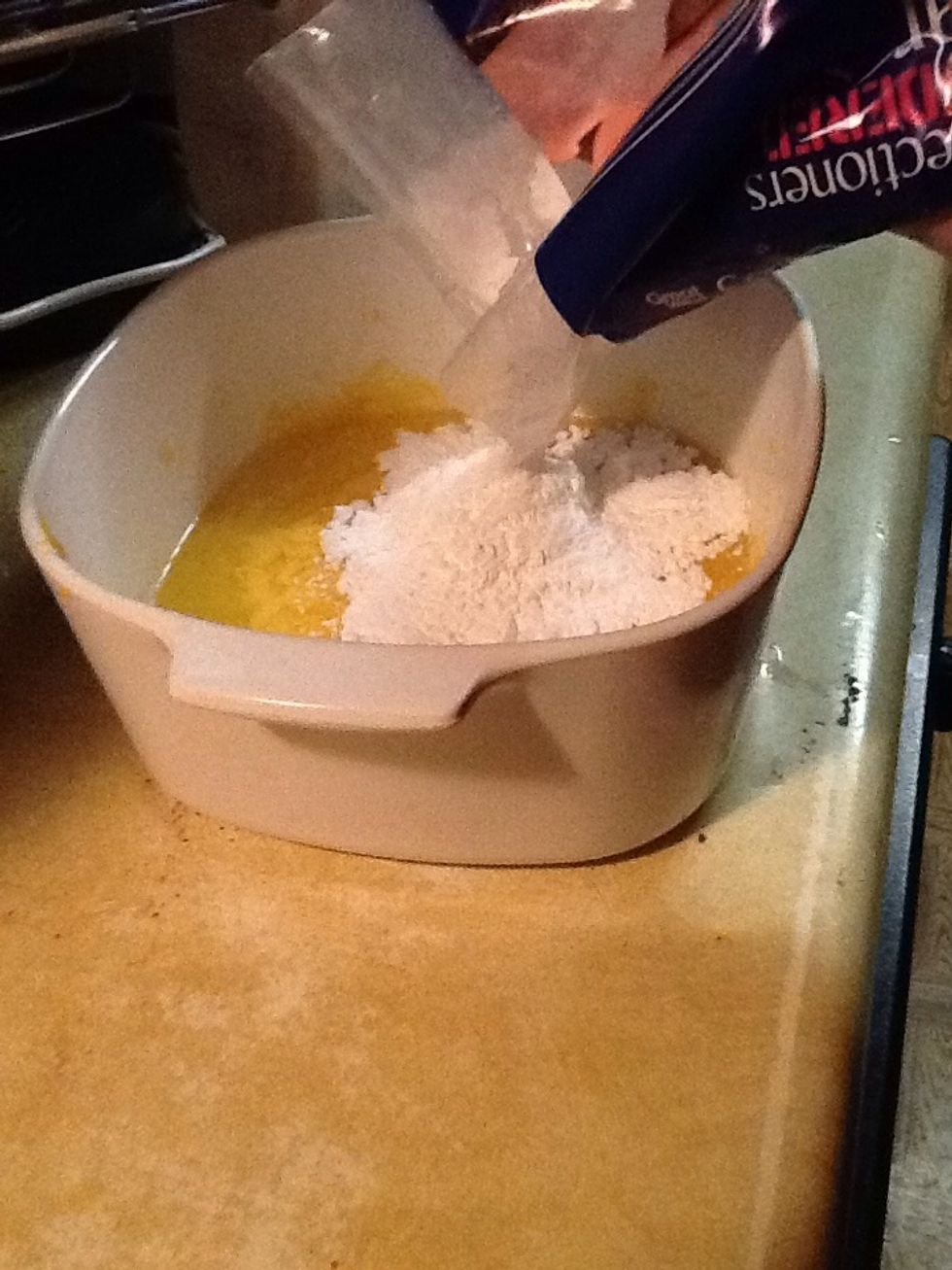 Add in the powder sugar