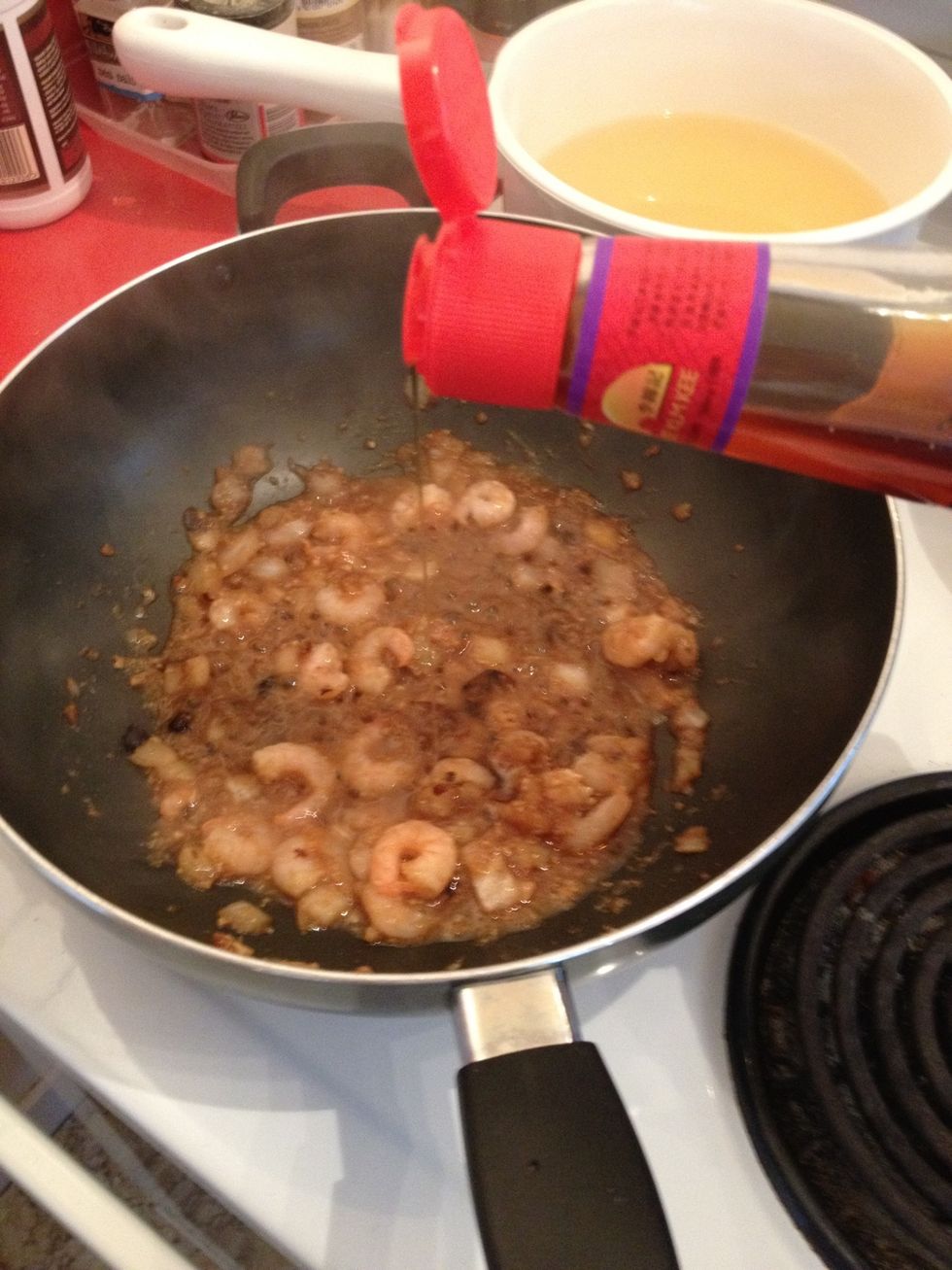 Add in the sesame oil and mix well.