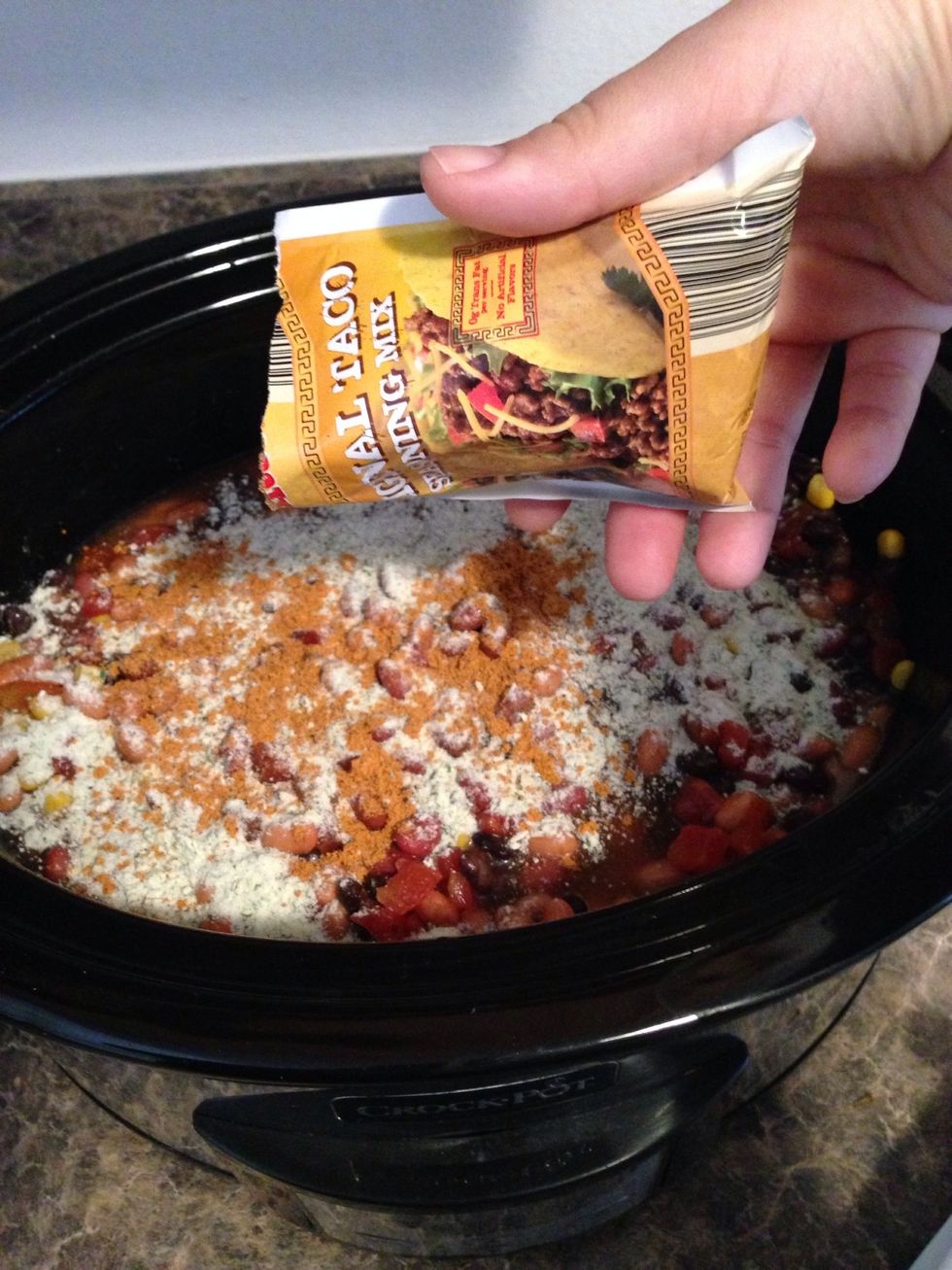 Add in the taco seasoning packet.