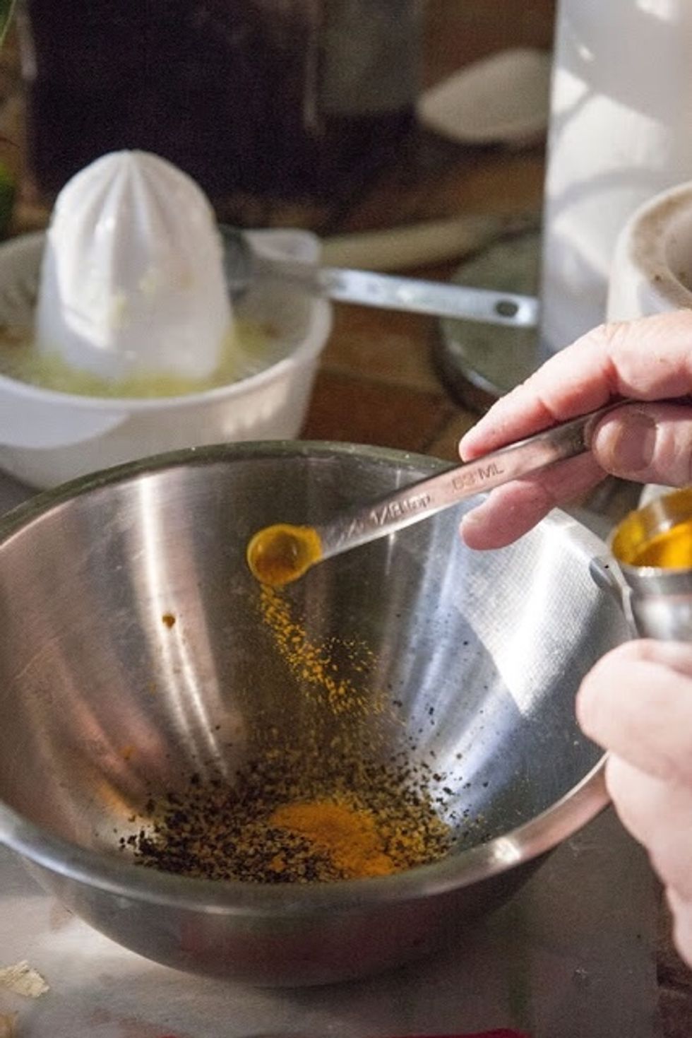 Add in the turmeric.