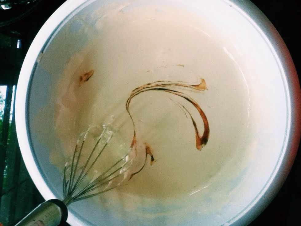 Add in the vanilla at this step if you are planning on adding it to your recipe. It's not necessary but it smells good :D