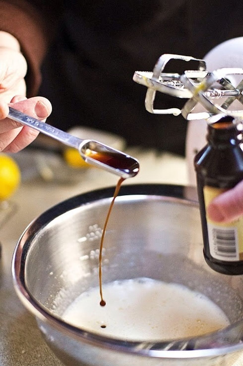 Add in the vanilla. Beat it in.
