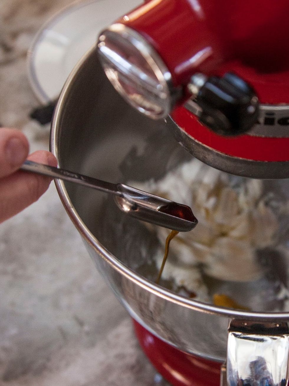 Add in the vanilla extract and blend everything together.