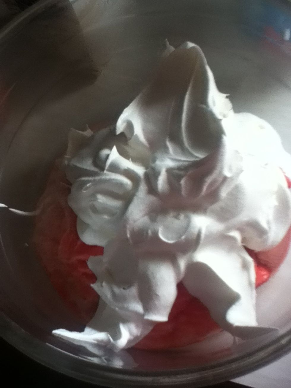 Add in the whipped cream and beat with mixer until fluffy :)