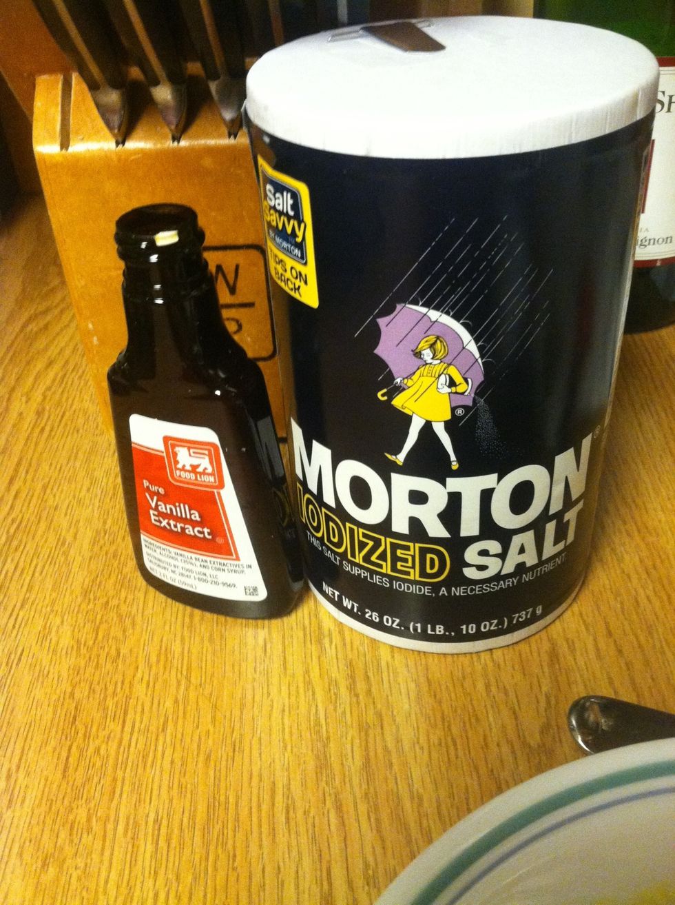 Add in vanilla extract and salt
