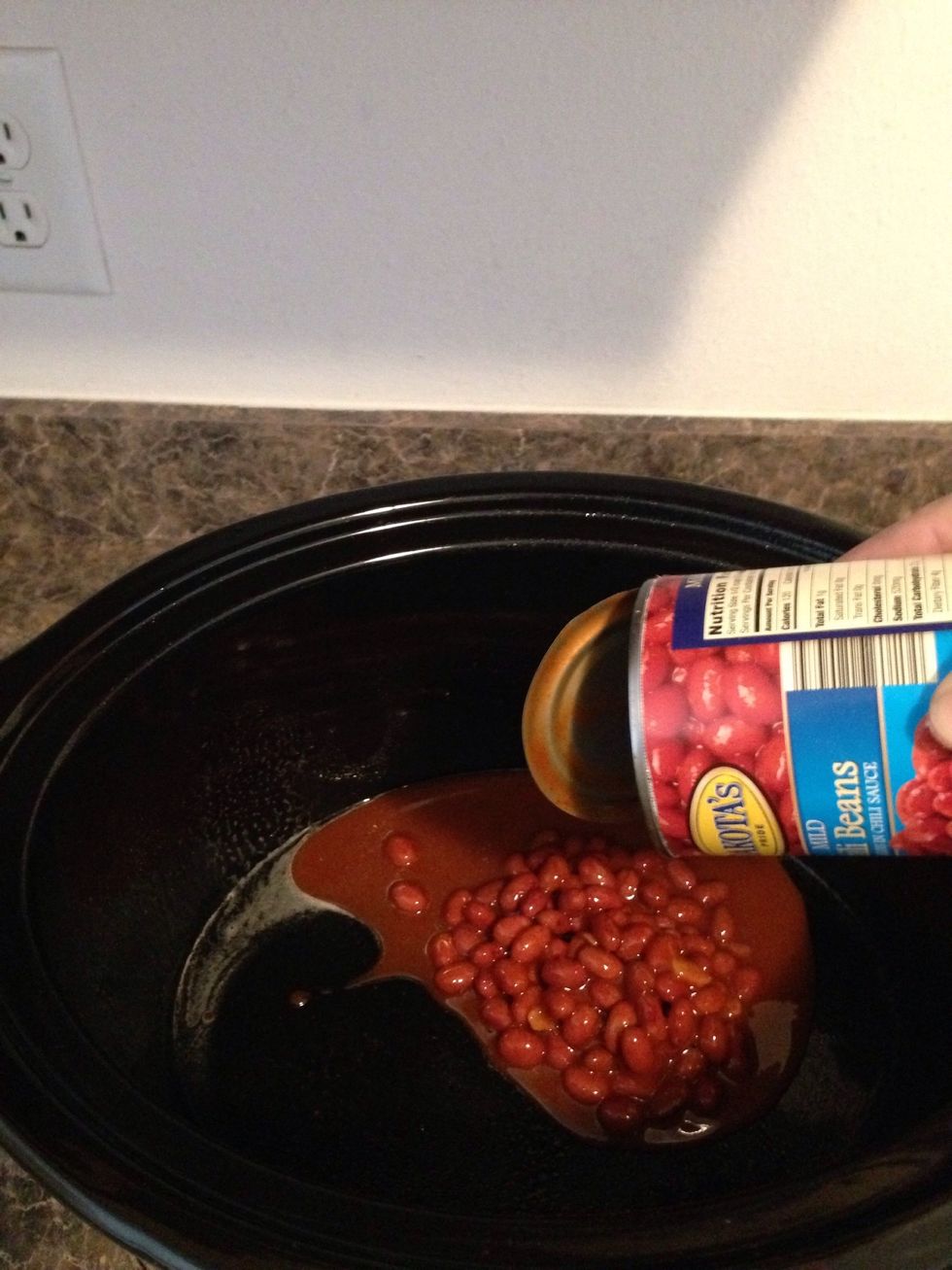 Add in your 15oz can of mild chili beans.