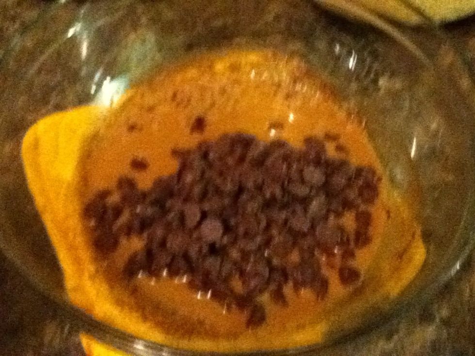 Add in your chocolate.