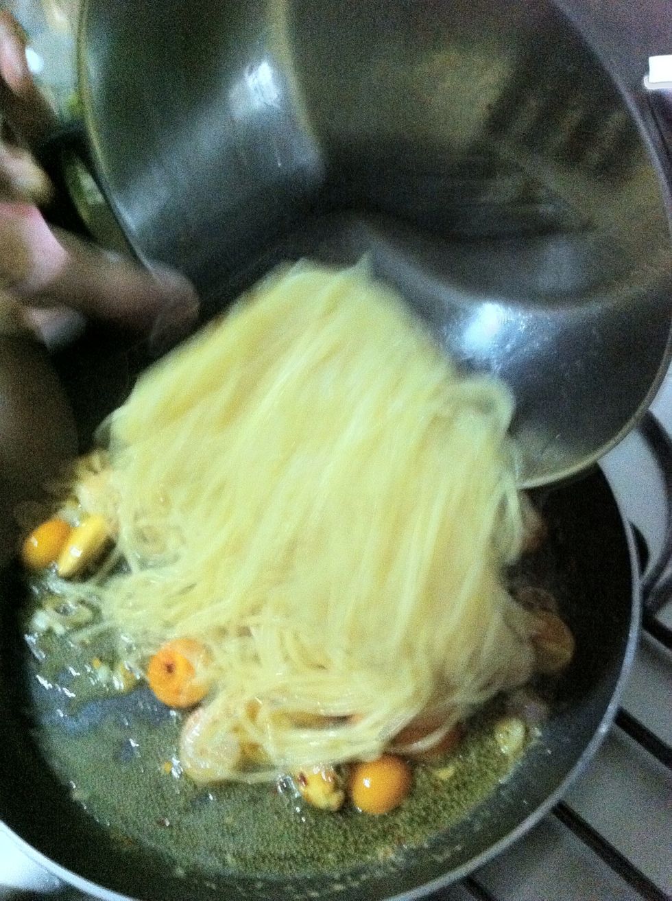 Add in your drained pasta