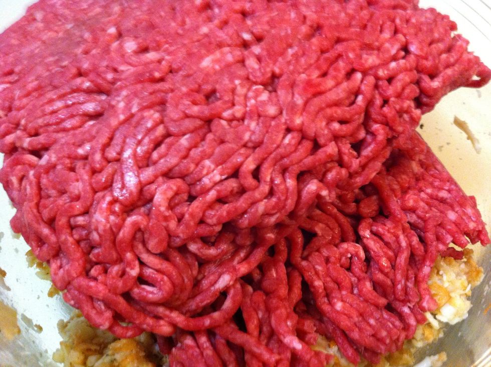 Add in your ground beef! I used a market mixture of high quality cuts