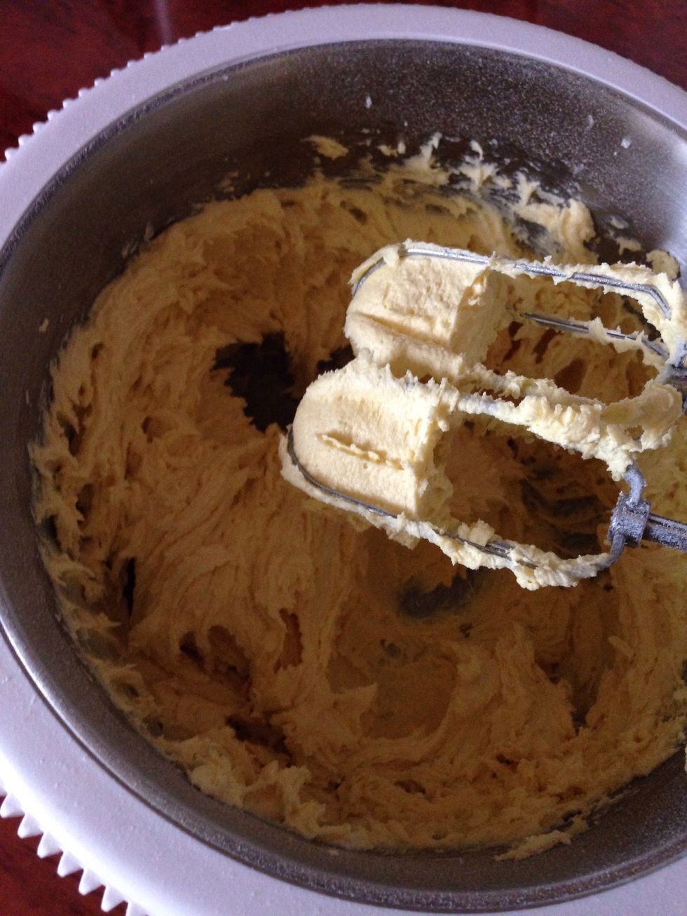 Add into the batter in three steps