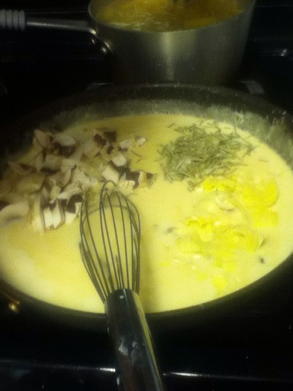 Add it all in and bring it to an exciting boil for about a minute.