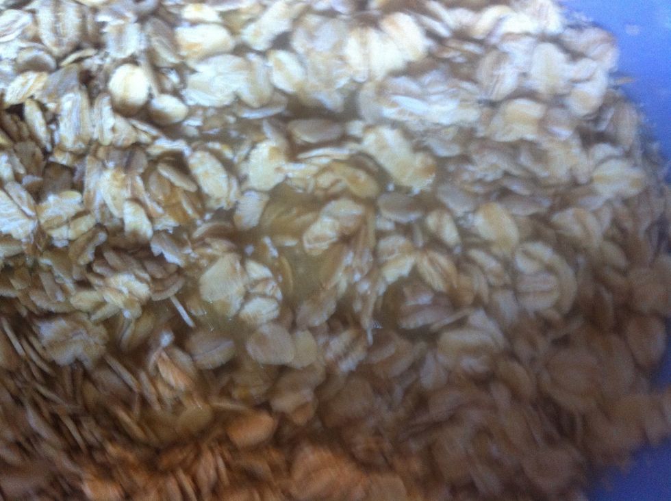 Add it to the batter and with a spoon mix it together.