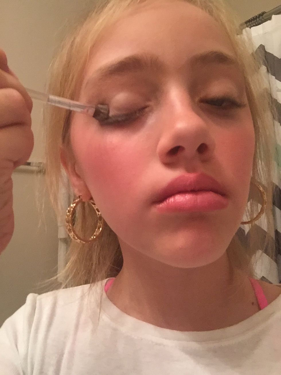 Add it to the bottom of your eyelid