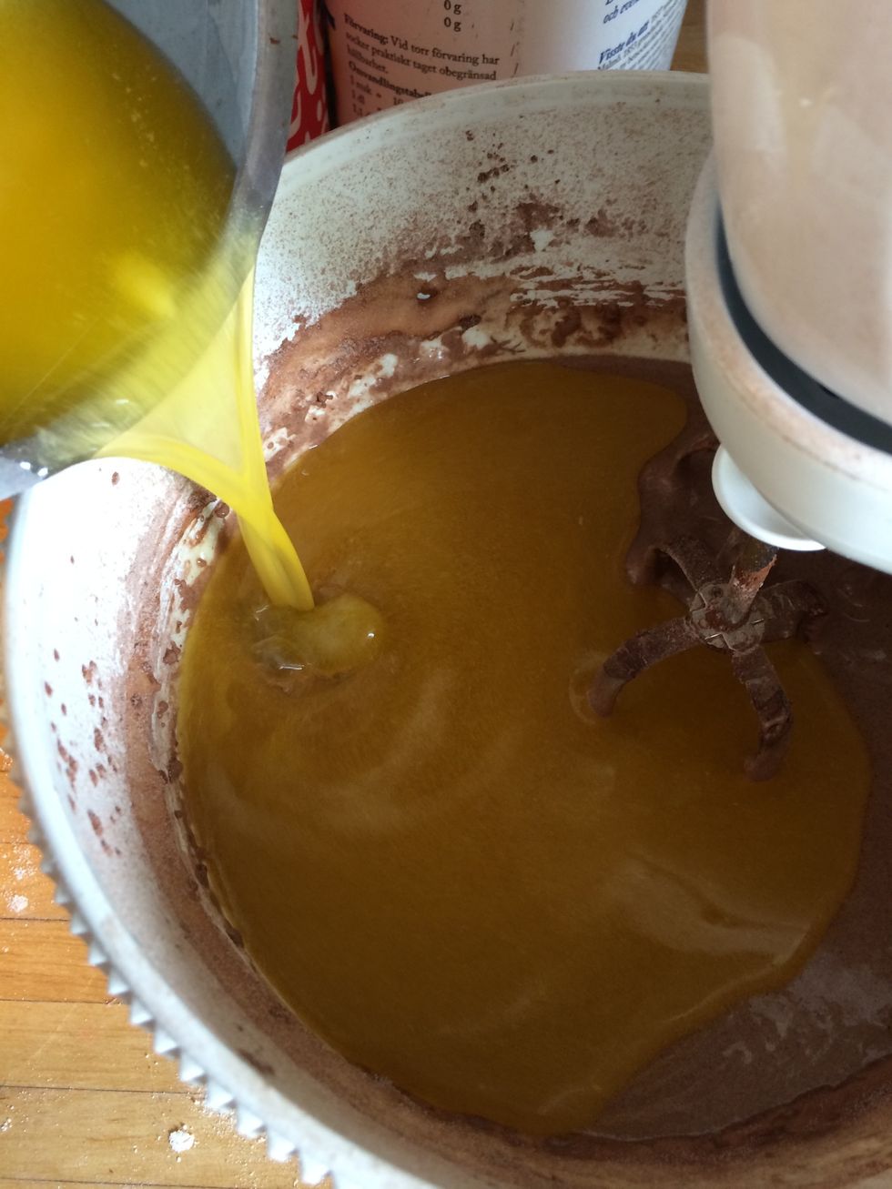 Add it to the dough.