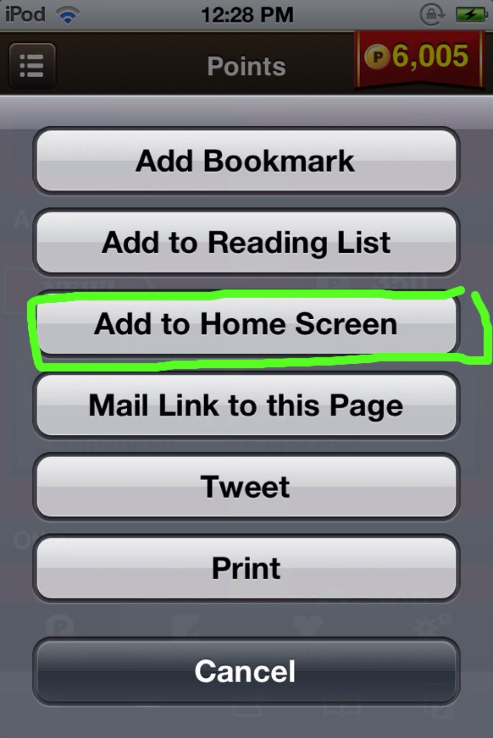 ... Add it to the home screen.