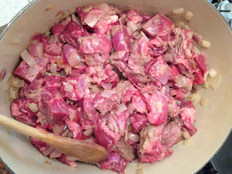 Add it to the pot and cook, stirring frequently, until it has browned on all sides, about 10 minutes.