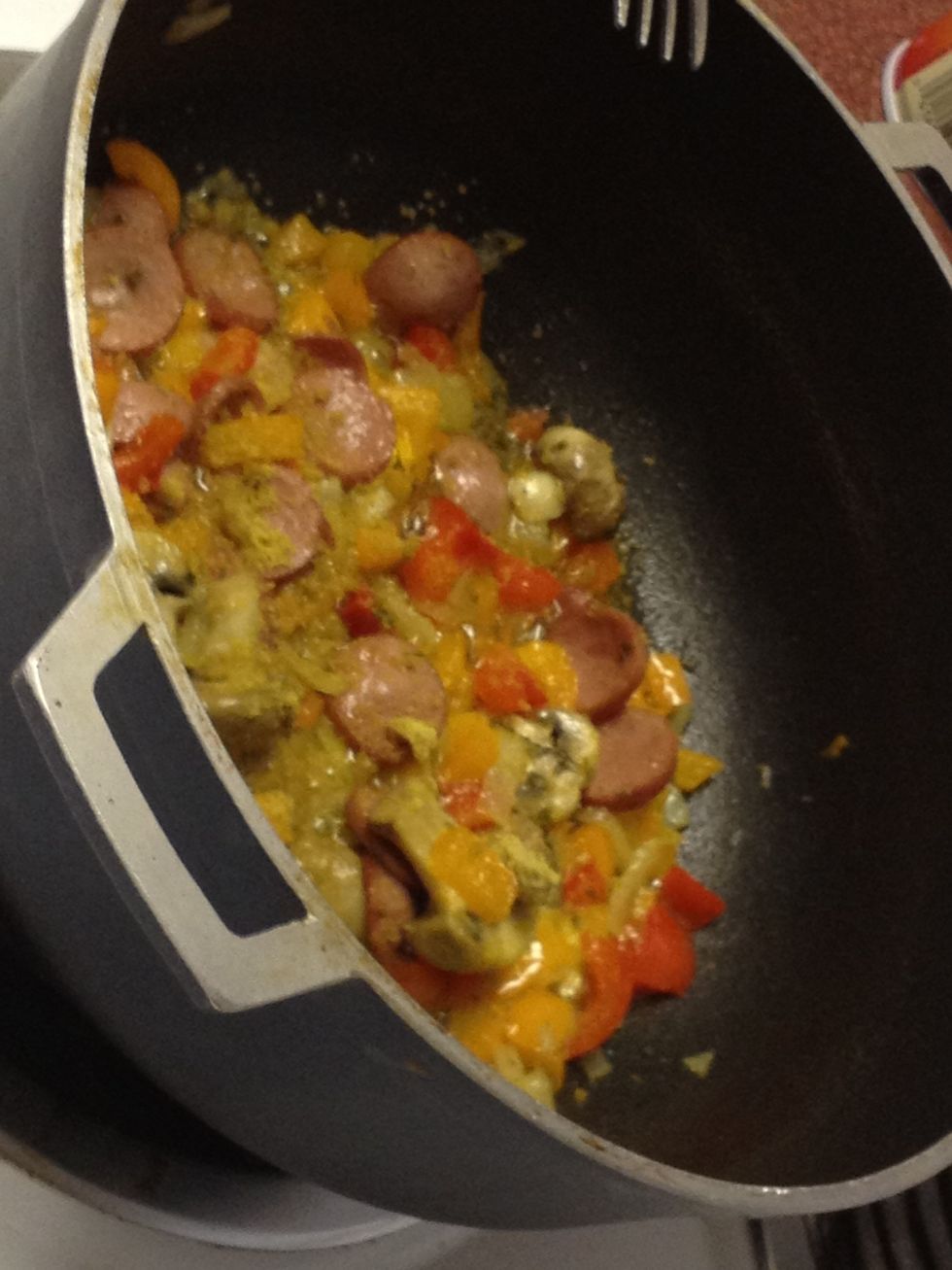 Add it while it is frying